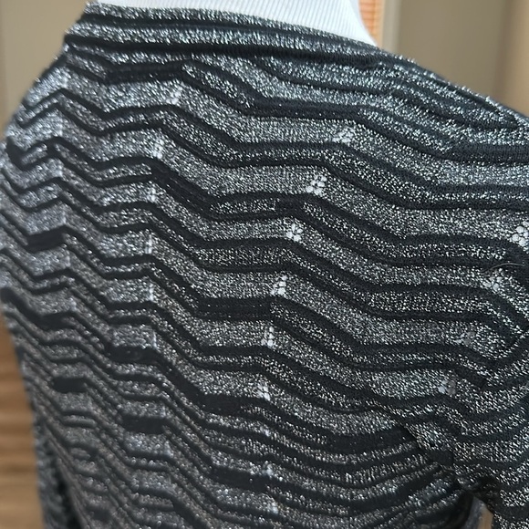 Missoni black and silver chevron zig zag pattern stretchy dress SZ S - Picture 4 of 9